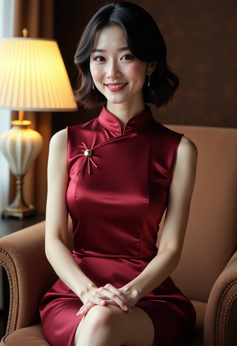 旗袍与书信特写